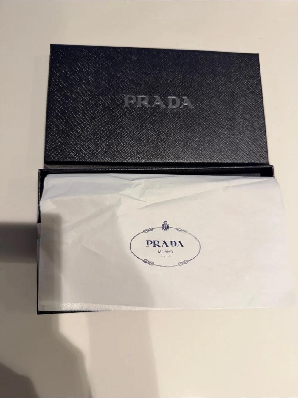 Prada Black Saffiano Leather iPhone Case with Metal Triangle Logo